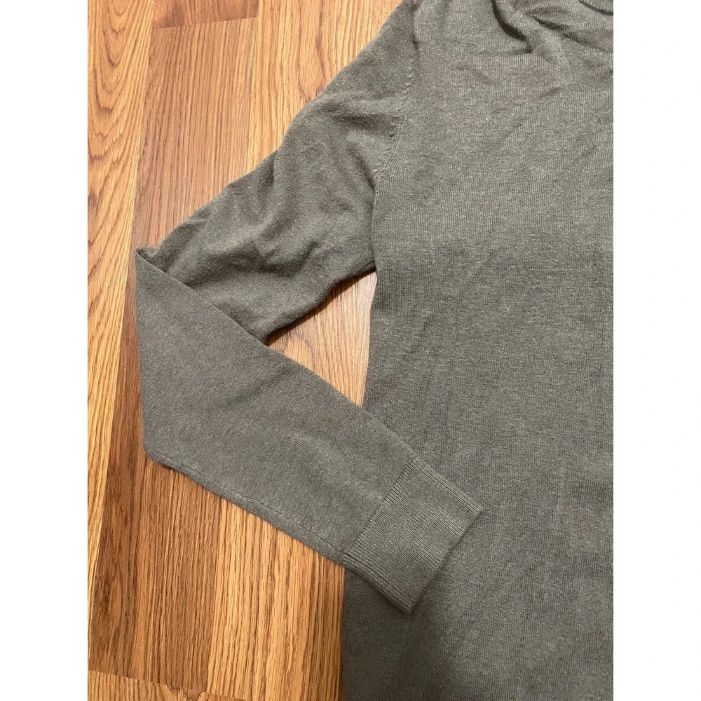 Lindbergh Sweater Mens Medium Quarter Zip Cotton Stretch Pullover Olive